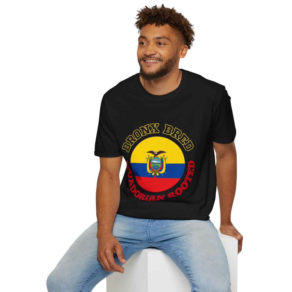 Bronx Bred, Ecuador Rooted T-Shirt — Ecuador Flag Crest Tee