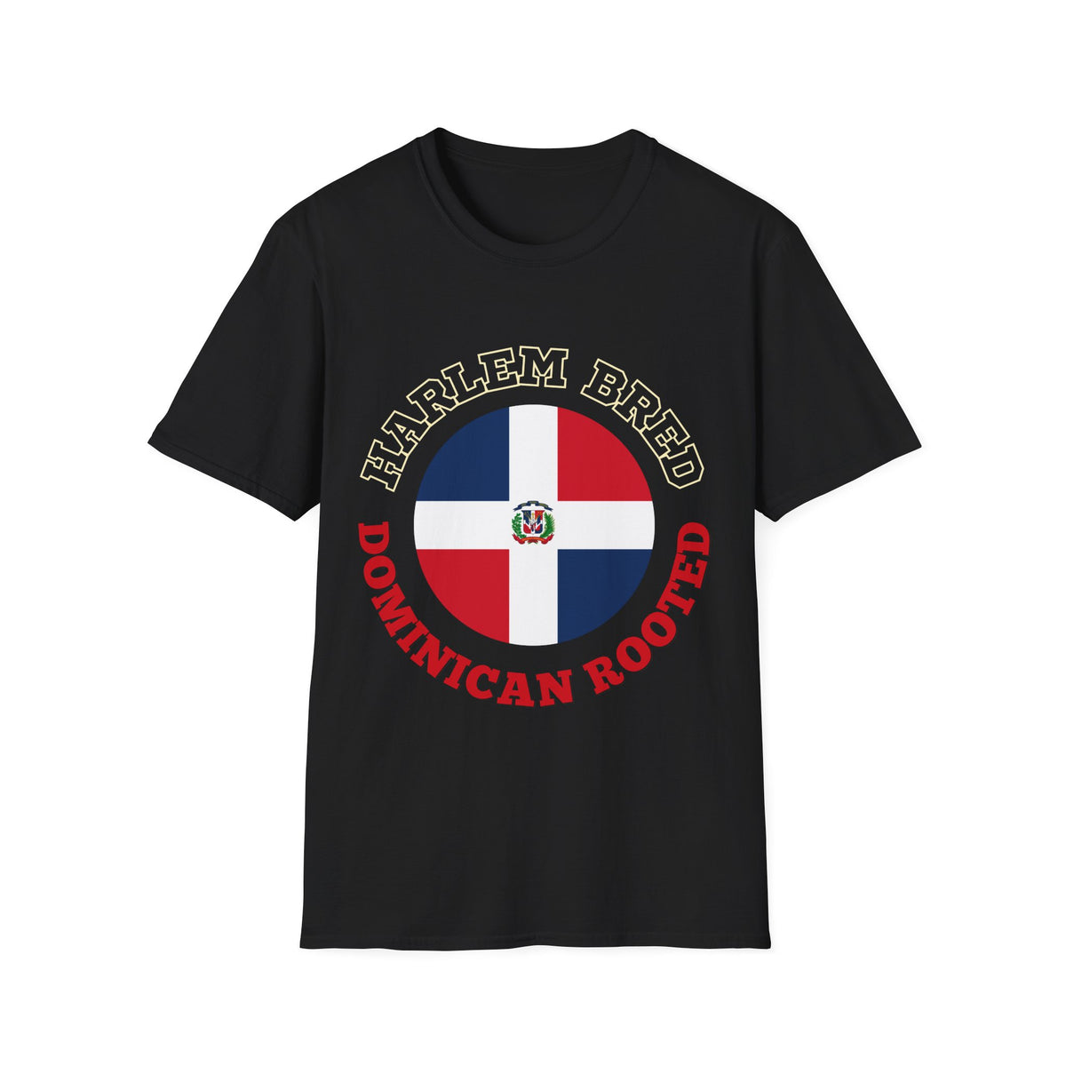 Harlem Bred Dominican Rooted Tee | Dominican Flag Graphic T-Shirt