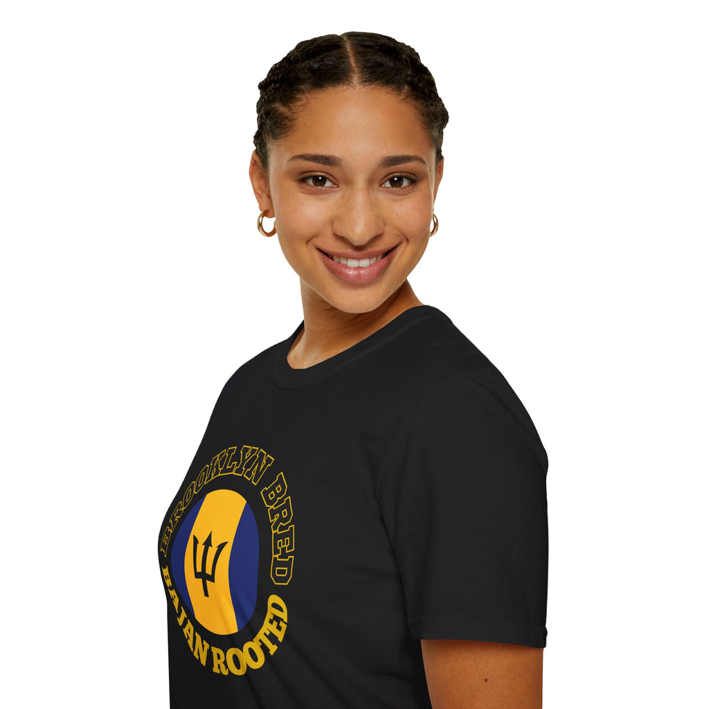 Brooklyn Bred • Bajan Rooted T-Shirt — Barbados Trident Graphic Tee