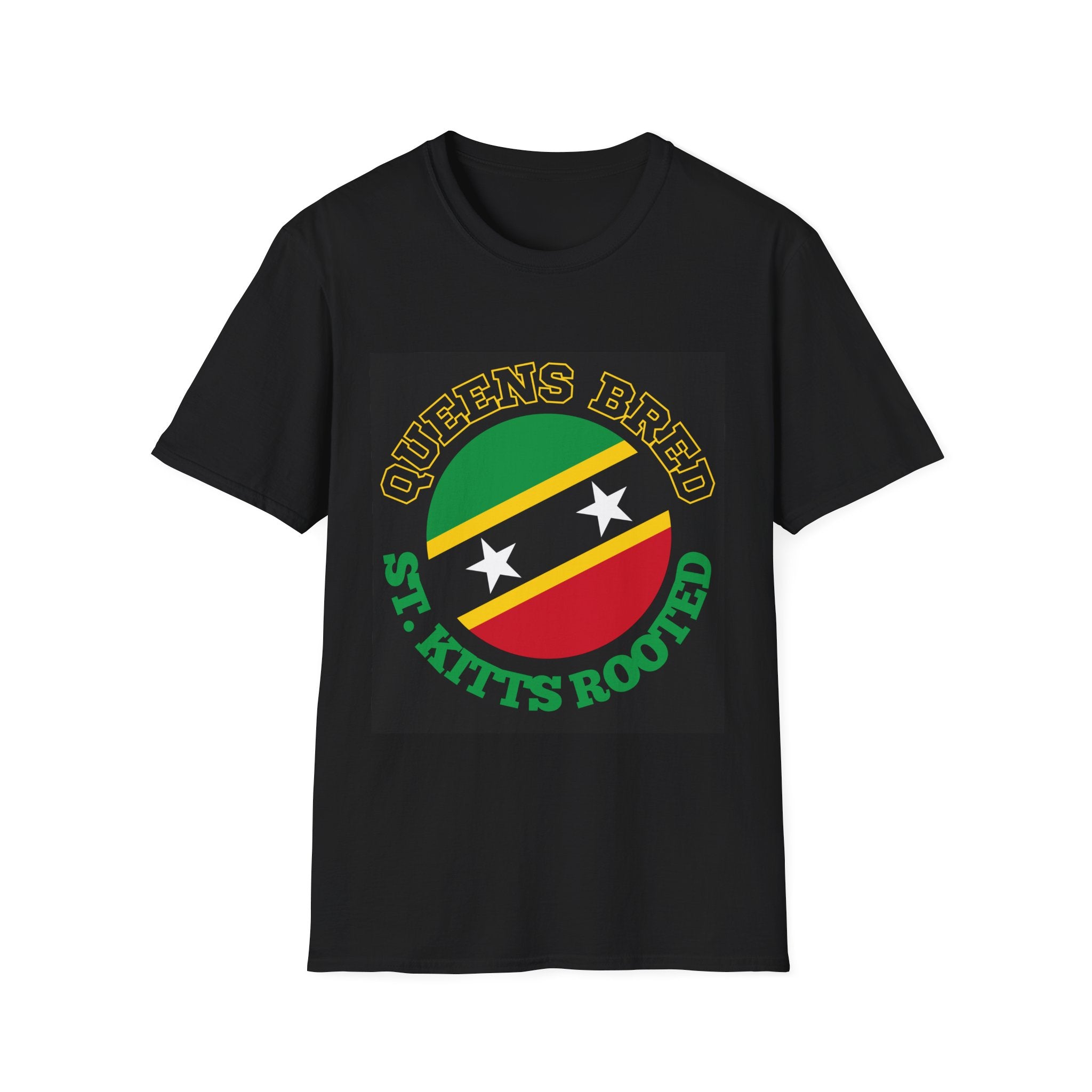 Queens Bred St. Kitts Roots T-Shirt — Caribbean Pride Flag Tee