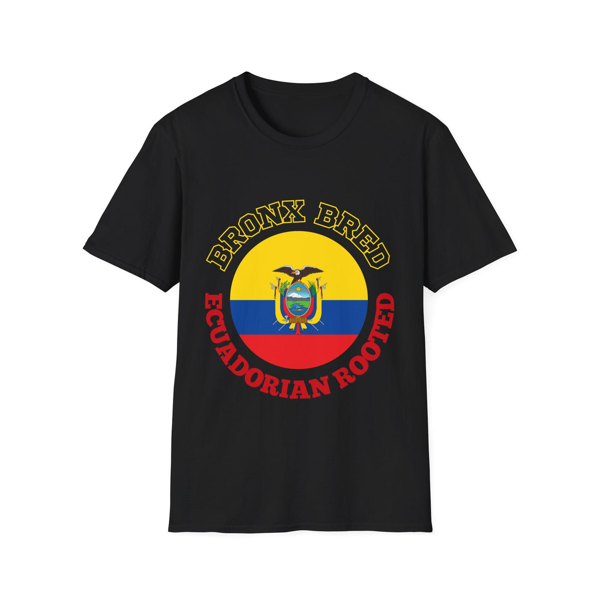 Bronx Bred, Ecuador Rooted T-Shirt — Ecuador Flag Crest Tee