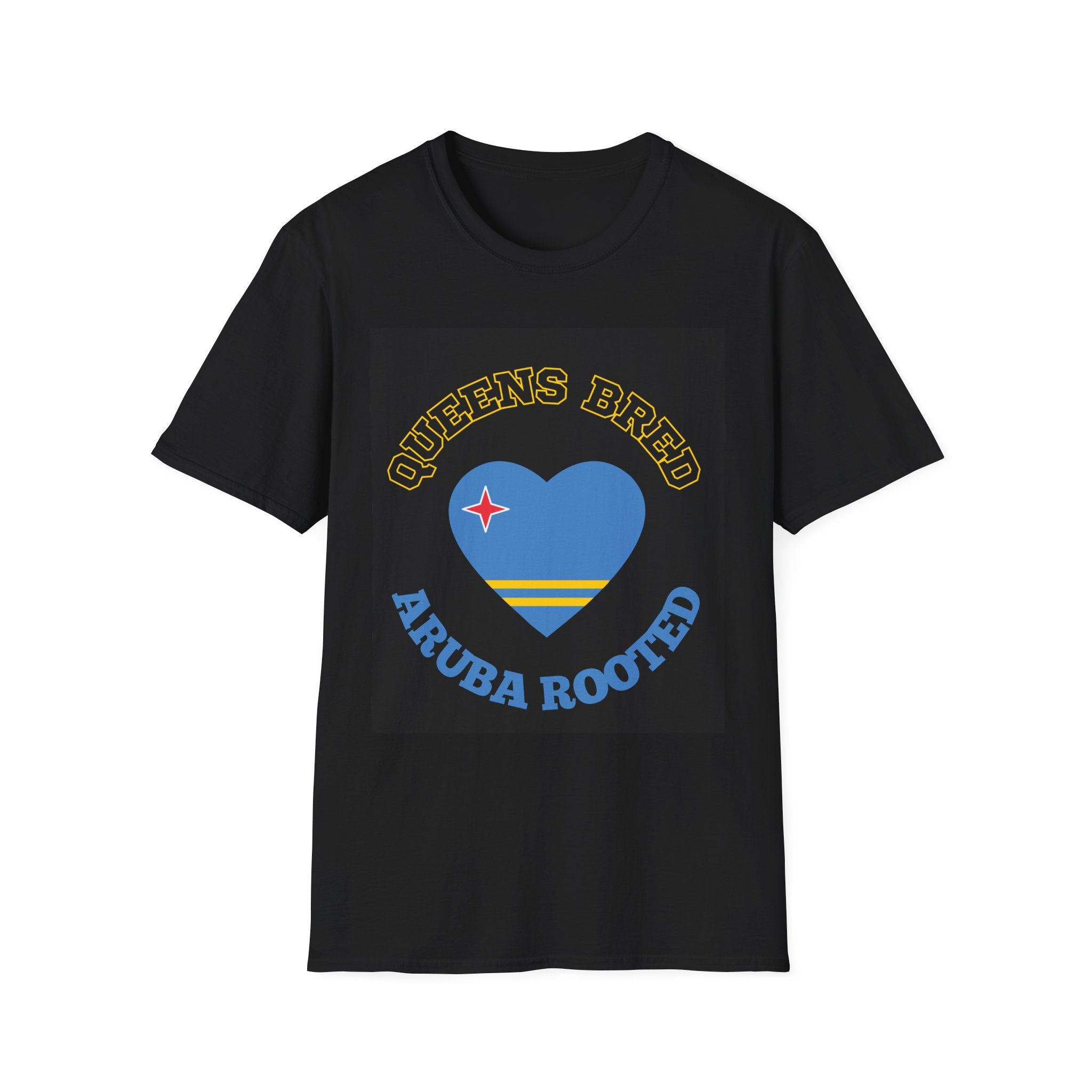 Queens Bred Aruba Rooted T-Shirt — Island Pride Heart Tee