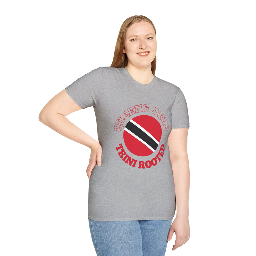 Queens Bred, Trini Rooted - Trinidad & Tobago Heritage T-Shirt