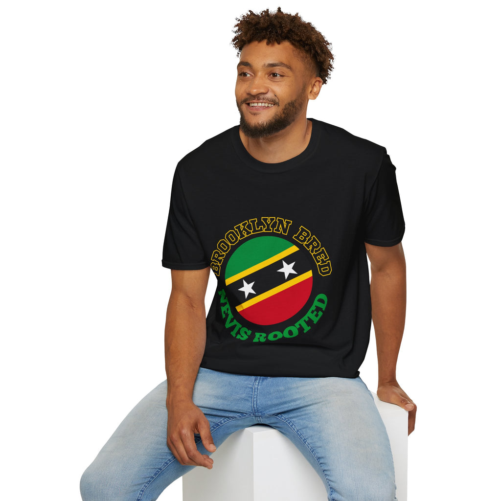 Brooklyn Bred Nevis Rooted T-Shirt — Caribbean Flag Pride Tee